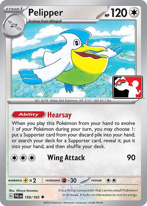 Paldea Evolved Pelipper [Prize-Pack] Pokémon card
